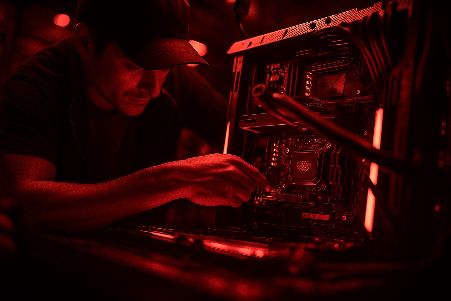 Computer hardware diagnostics and repair illustration